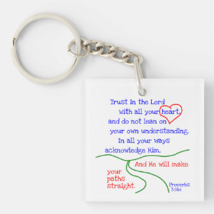 Proverb 3:5&6 Nyckelkedja