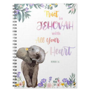 Proverb 3:6 Lita på Jehovah med hela ditt hjärta Anteckningsbok