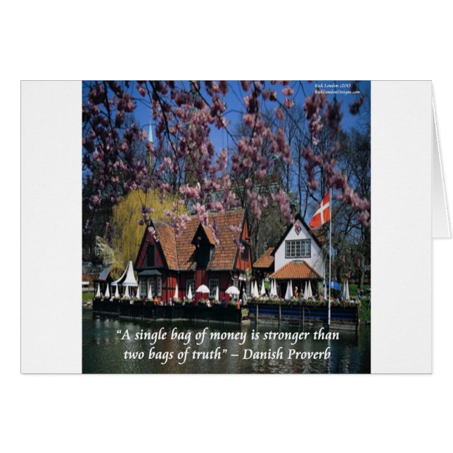 Proverb för Danmark Photo & Berömd Hälsningskort (Framsidan Horizontal)