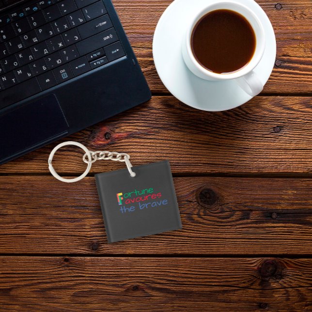 Proverb-förmögenhet gynnar den modiga nyckelkedjan (Skapare uppladdad)