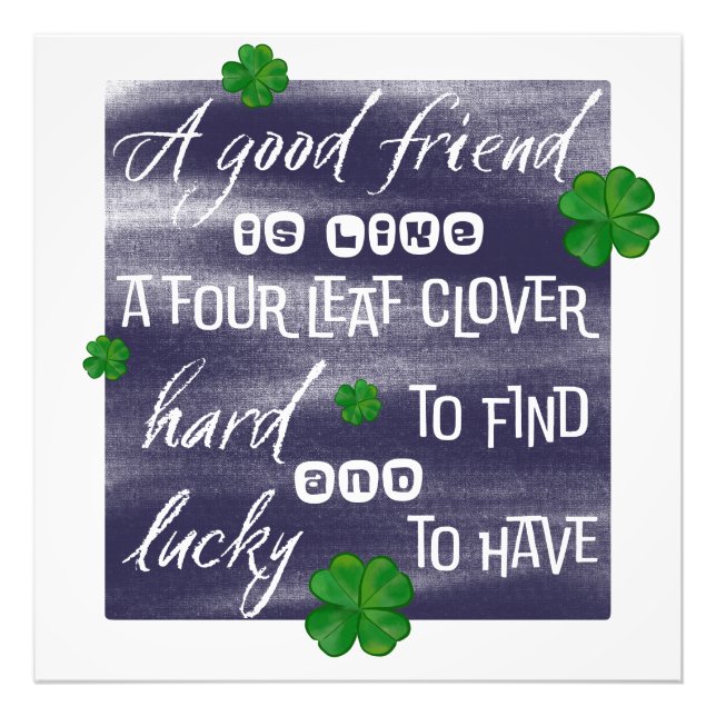  Proverbe sur l’amitié-Friendship proverb Fototryck (Framsidan)