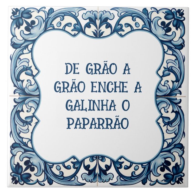 Provérbio português kakelplatta (Framsidan)