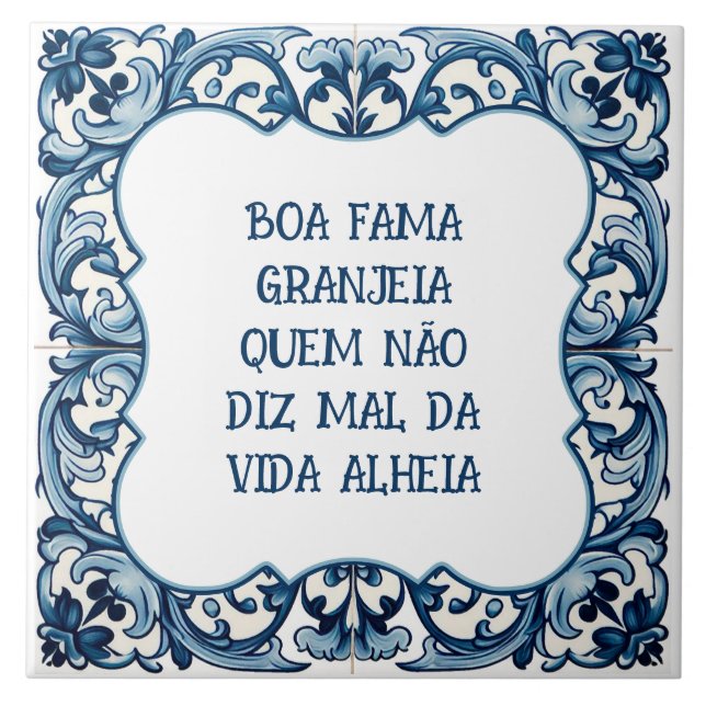 Provérbio português kakelplatta (Framsidan)