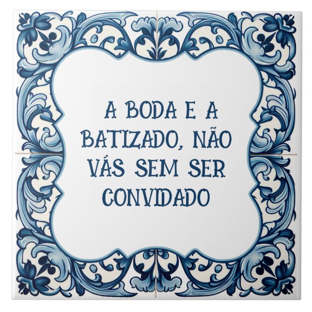 Provérbio português kakelplatta (Framsidan)