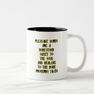 Proverbs16:24 Två-Tonad Mugg