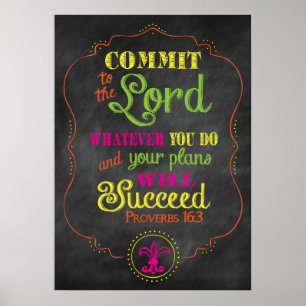 Proverbs16:3affisch Poster