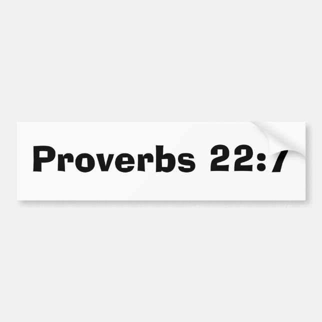 Proverbs22:7 Bildekal (Framsidan)