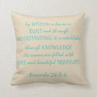 Proverbs24:3 - dekorativ kudde 16" för polyester 4