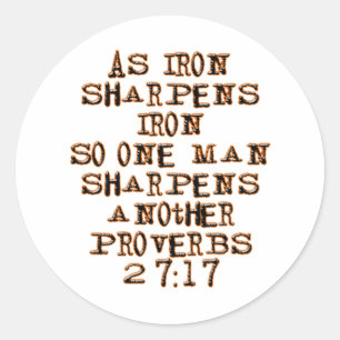 Proverbs27:17 Runt Klistermärke