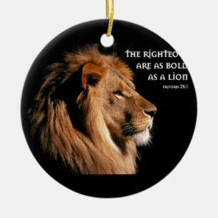 Proverbs28:1 Julgransprydnad Keramik