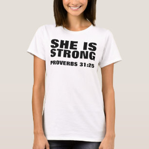 Proverbs31:25 ÄR HON STARKA kristna T-tröja Tröja