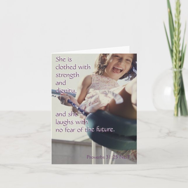 Proverbs31:25notecard Kort (Framsida)