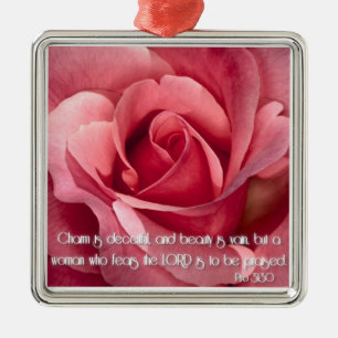 Proverbs31:30 Julgransprydnad Metall