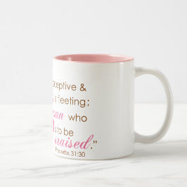 Proverbs31:30 Två-Tonad Mugg