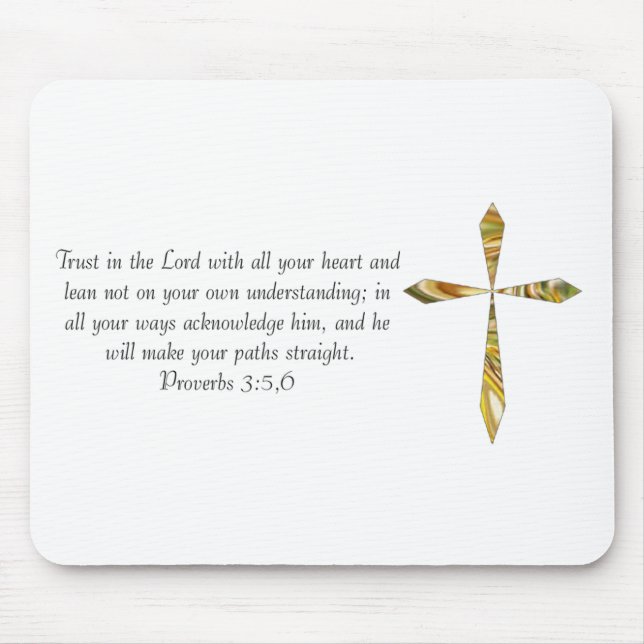 Proverbs3:5 - 6 musmatta (Framsidan)