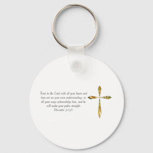 Proverbs3:5 - 6 nyckelring