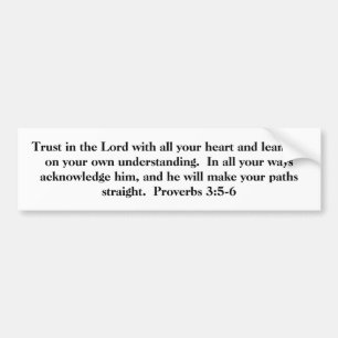 Proverbs3:5 - 6 på en BILDEKAL