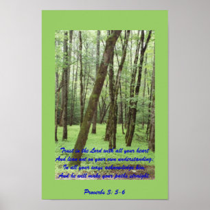 Proverbs3:5 - affisch 6 med härliga gröna träd