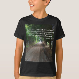 Proverbs3:5 - för bibelVerse för 6 kristen affis T-shirt