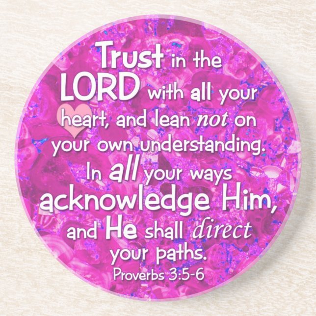 Proverbs3:5 - förtroende 6 i lorden Bibel Verse Underlägg (Framsidan)