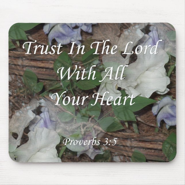 Proverbs3:5. Förtroende i lorden Musmatta (Framsidan)