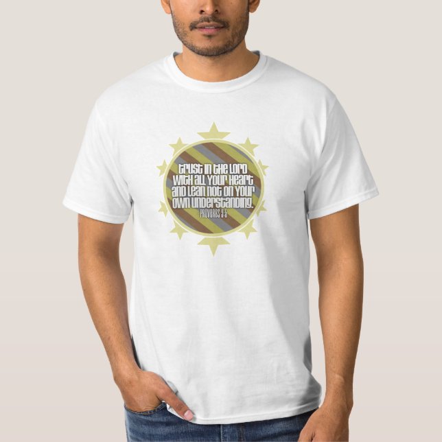 Proverbs3:5 (guld) värderar T-tröja Tee (Framsida)