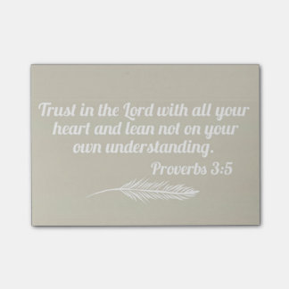 Proverbs3:5 Posta-honom Post-it Block