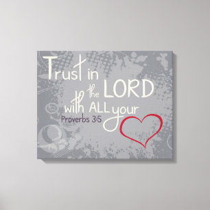 Proverbs3:5 slogg in kanfas canvastryck