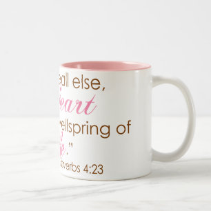 Proverbs4:23 Två-Tonad Mugg