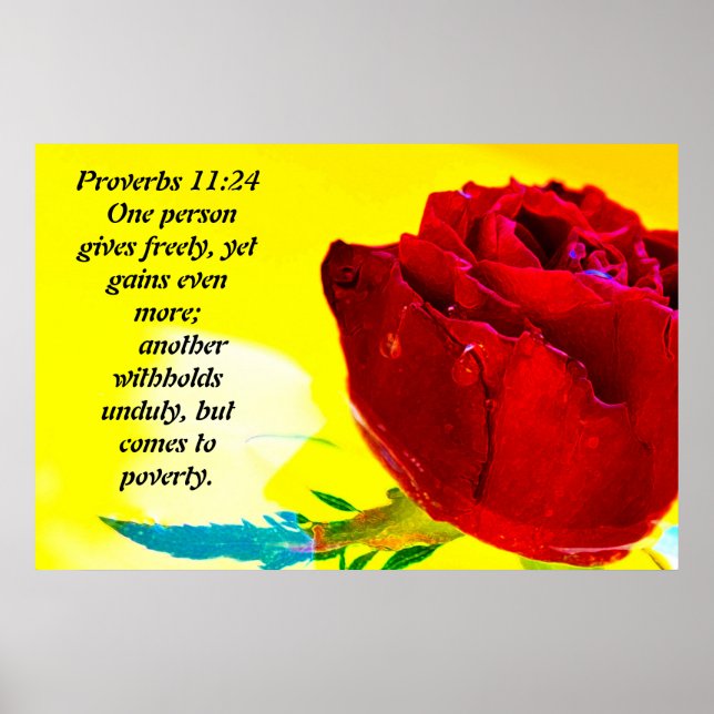 Proverbs 11:24 poster (Framsidan)
