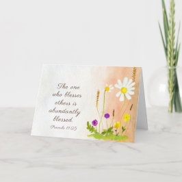 Proverbs 11:25 En som Blesses other är välsignad Kort