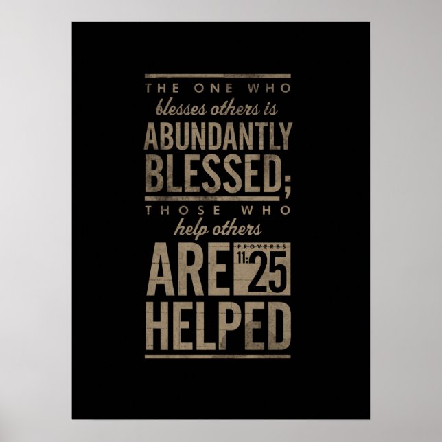 Proverbs 11:25 poster (Framsidan)