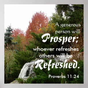 Proverbs 11:25 poster
