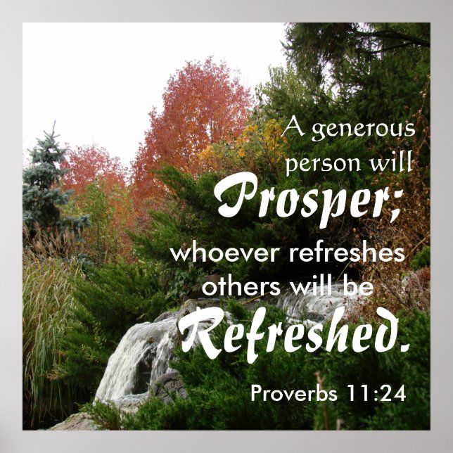 Proverbs 11:25 poster (Framsidan)