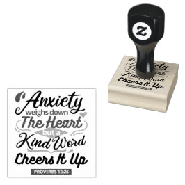 Proverbs 12:25 Bible Verse – Kind Word Art Stämpel