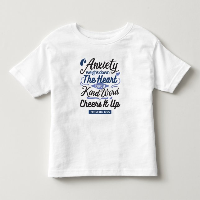Proverbs 12:25 Bible Verse – Kind Word Art T Shirt (Framsida)