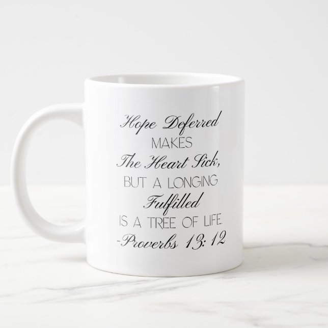 Proverbs 13:12 Hope Bible Verse Mug  Jumbo Mugg (Vänster)
