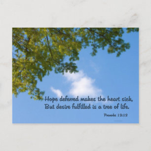Proverbs 13:12 Hoppanstånd gör hjärtat sjukt Vykort
