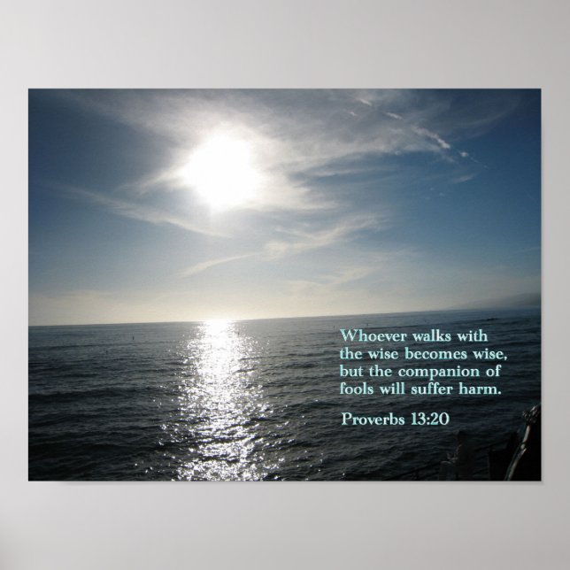 Proverbs 13:20 Sunset Poster (Framsidan)