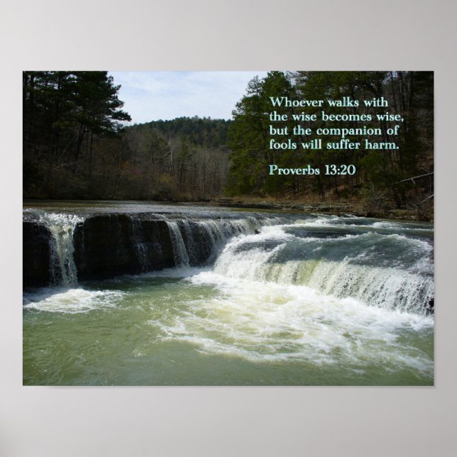 Proverbs 13-20 Waterfall Poster (Framsidan)