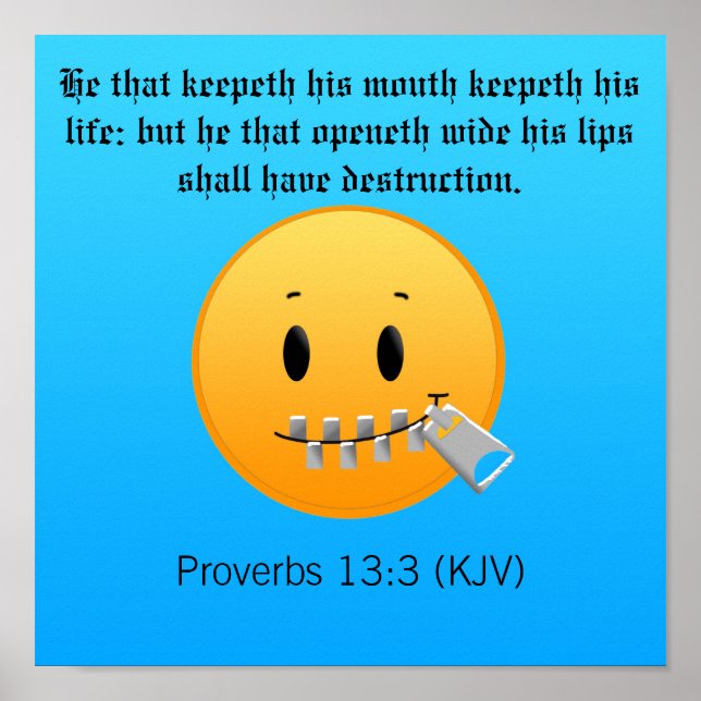 Proverbs 13:3 poster (Framsidan)
