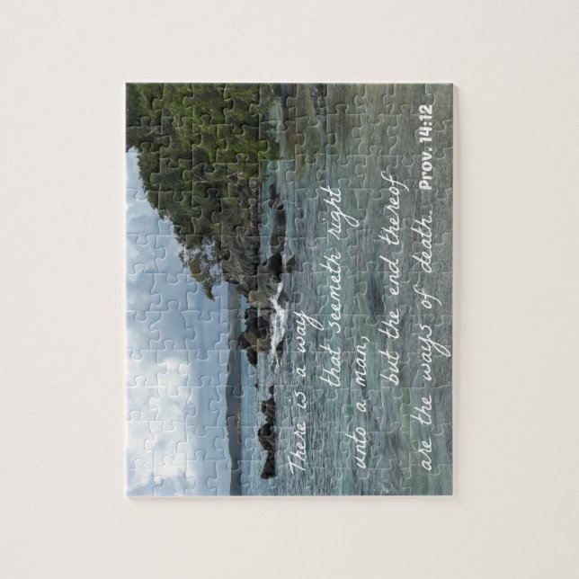 Proverbs 14:12 Det finns ett sätt som verkar vara  Pussel (Vertikal)