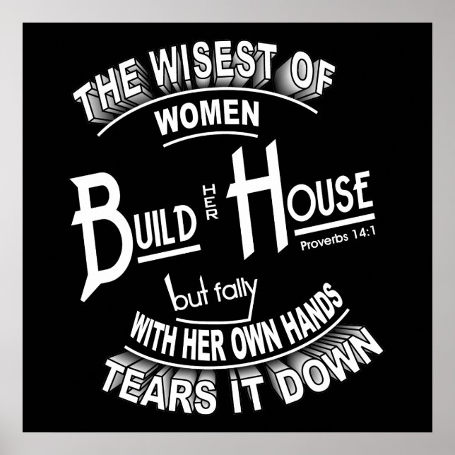 Proverbs 14:1 Poster (Framsidan)