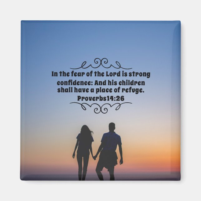 Proverbs 14:26 :)2 Magnet (Framsidan)