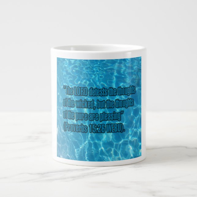 Proverbs 15:26 WEBU Mug Jumbo Mugg (Framsidan)