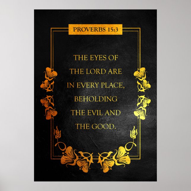 Proverbs 15:3 Bible Verse Poster (Framsidan)