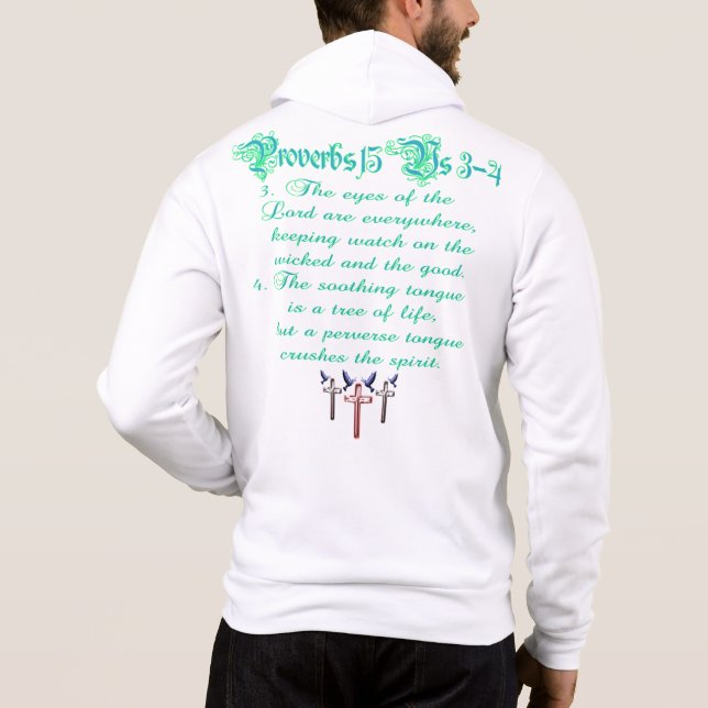Proverbs 15 Unisex Anpassningsbar Graphics Zip Hoo T Shirt (Baksida)