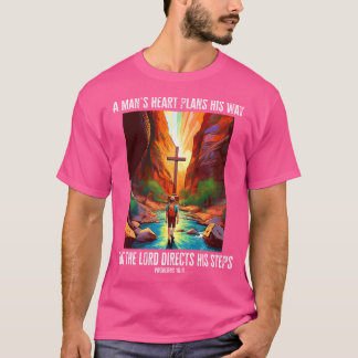Proverbs 169 Bible Verse Hiking the Narrows Kristu T Shirt