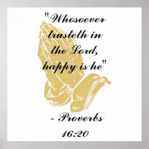 Proverbs 16:20 Poster