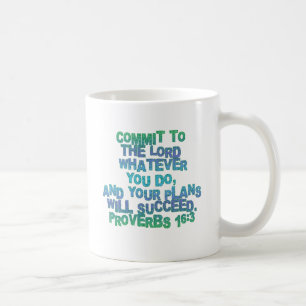 Proverbs 16:3 kaffemugg
